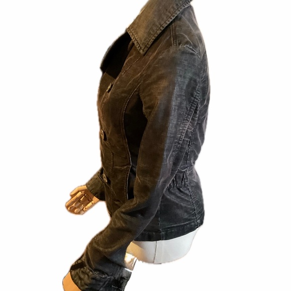 Diesel Black Brown Corduroy Double Breasted Short Jacket Vintage Pristine - Picture 3 of 13